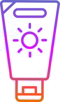 Sun Protection Line Gradient Icon Design vector