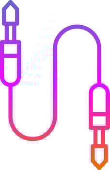 Auxiliary Cable Line Gradient Icon Design vector