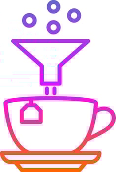 Coffee Filter Line Gradient Icon Design vector
