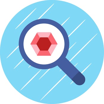 Research Flat Circle Icon Design vector