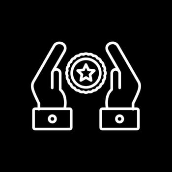 Premium Quality Line Inverted Icon Design vector