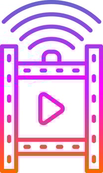 Film Line Gradient Icon Design vector