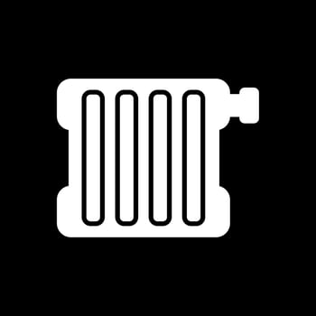 Radiator Glyph Inverted Icon Design vector
