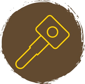 Car Key Line Circle Sticker Icon vector