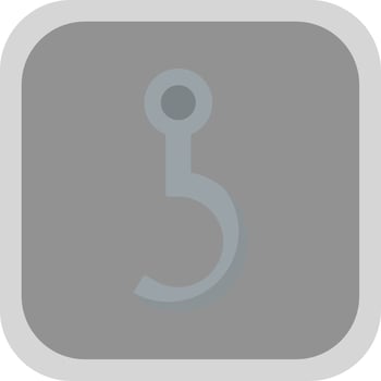 Hook Flat round corner Icon Design vector