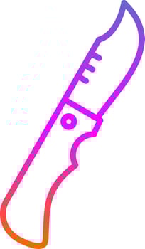Knife Line Gradient Icon Design vector