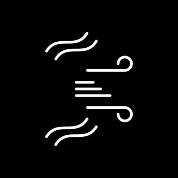 Wind Line Inverted Icon Design vector