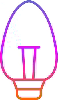 Candle Light Line Gradient Icon Design vector
