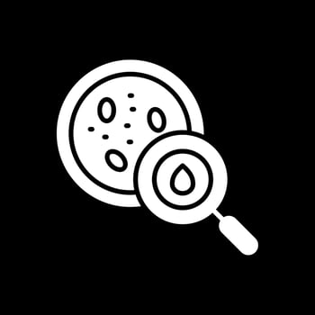 Blood Glyph Inverted Icon Design vector