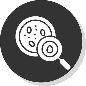 Blood Glyph Shadow Circle Icon Design vector