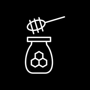Honey Line Inverted Icon Design vector
