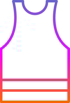 Undershirt Line Gradient Icon Design vector