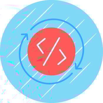 Development Flat Circle Icon Design vector