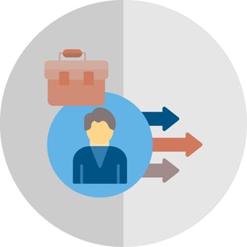 Leadership Approach Flat Scale Icon Design vector