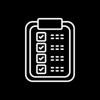 List Line Inverted Icon Design vector