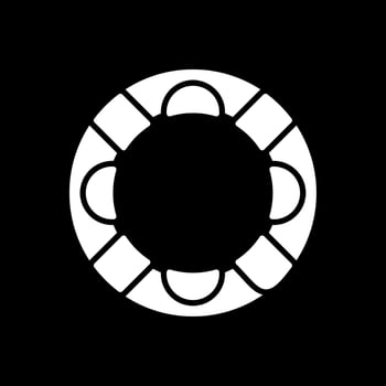 Rubber Ring Glyph Inverted Icon Design vector