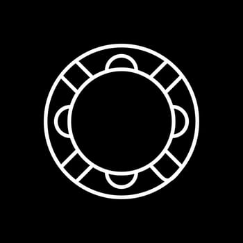 Rubber Ring Line Inverted Icon Design vector