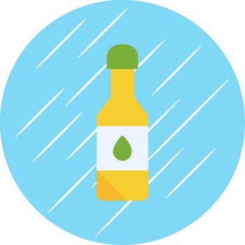 Cooking Oil Flat Circle Icon Design vector