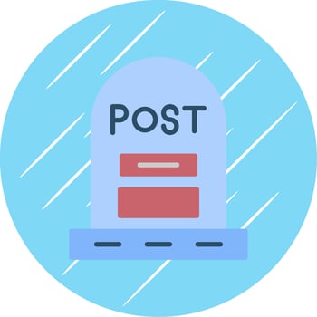 Post Flat Circle Icon Design vector