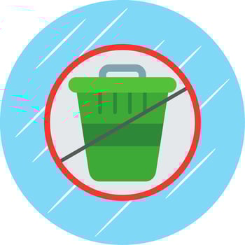 Zero Waste Flat Circle Icon Design vector