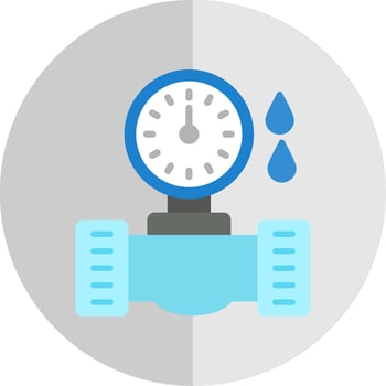 Water Meter Flat Scale Icon Design vector