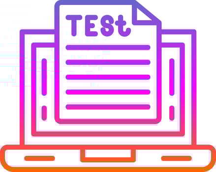OnLine Circle Multi Circle Test Line Gradient Icon Design vector