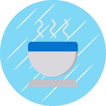 Bowl Flat Circle Icon Design vector