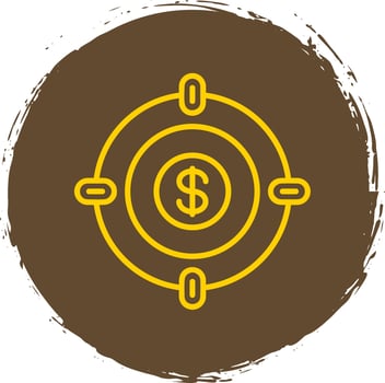 Target Line Gradient Icon Design vector