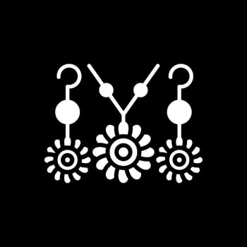 Jewelry Glyph Inverted Icon Design vector