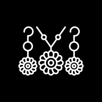 Jewelry Line Inverted Icon Design vector