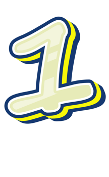 Vintage Comic Alphabet Letter and Number png