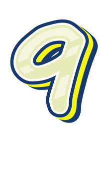Vintage Comic Alphabet Letter and Number png