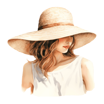 Beautiful Summer Lady Isolated Detailed Watercolor Hand Drawn Painting Illustration png