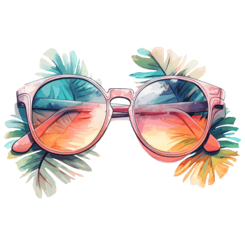 Sun glasses Isolated Detailed Watercolor Hand Drawn Painting Illustration png