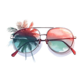Sun glasses Isolated Detailed Watercolor Hand Drawn Painting Illustration png