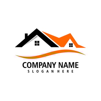 home real estate logo design illustration vector