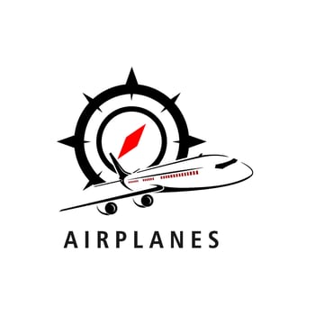 travel compass logo template illustration design vector