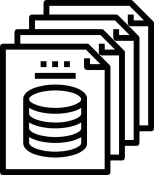 Storage data icon symbol image for database illustration vector