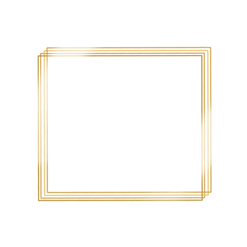 Gold Multi Square Frame on a Transparent Background png