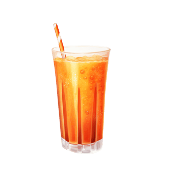 carrot juice Isolated Detailed Watercolor Hand Drawn Painting Illustration png