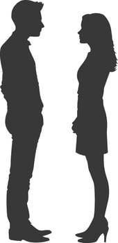 silhouette business people meeting brainstorming full body black color only vector