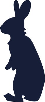black rabbit silhouette png
