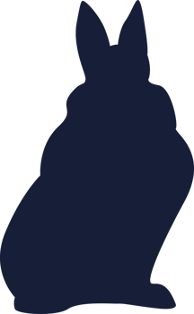 black rabbit silhouette png