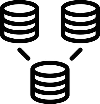 Storage data icon symbol image for database illustration vector