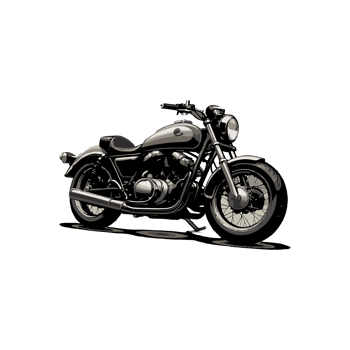 illustration design with a classic motorbike theme png
