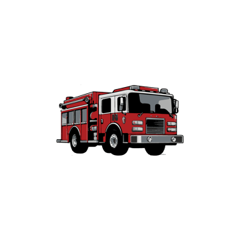 illustration design with a fire engine theme png