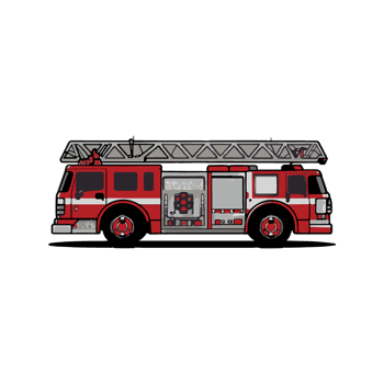 illustration design with a fire engine theme png