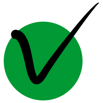 Handwriting Green Check Mark with Round Background png