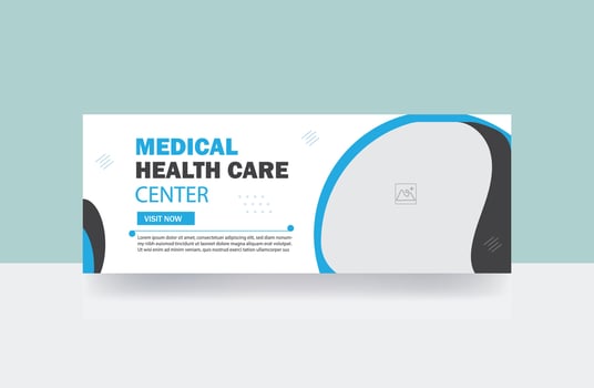 medical healthcare center timeline cover design template vector