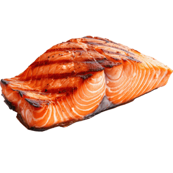 salmon steak isolated on transparent background png